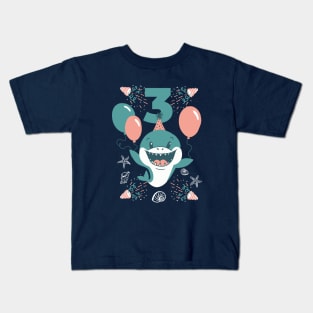 Baby Shark for 3rd Birthday Kids T-Shirt